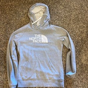 Gray North Face hoodie